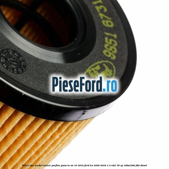 Filtru ulei model racitor Purflux pana in an 10/2010 Ford Ka 2009-2016 1.3 TDCi 75 cp 169A1000, FD4 diesel