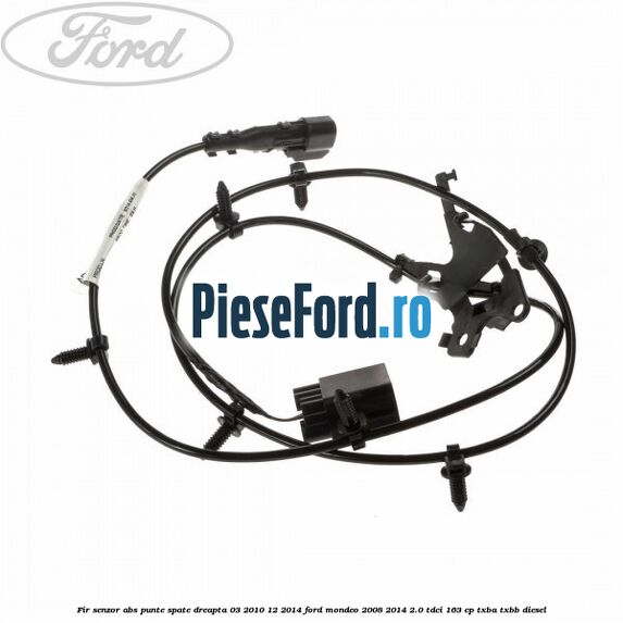 Fir senzor ABS punte spate dreapta 03/2010-12/2014 Ford Mondeo 2008-2014 2.0 TDCi 163 cp TXBA, TXBB diesel