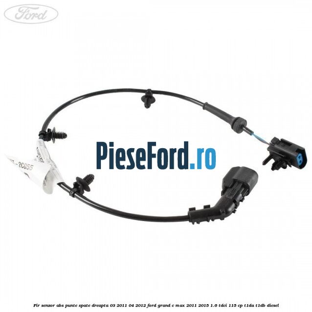Fir senzor ABS punte spate dreapta 03/2011-04/2012 Ford Grand C-Max 2011-2015 1.6 TDCi 115 cp T1DA, T1DB diesel