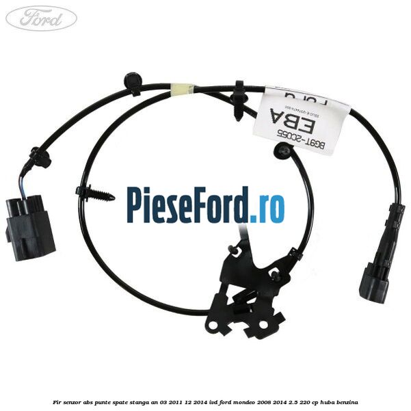 Fir senzor ABS punte spate stanga an 03/2011-12/2014 IVD Ford Mondeo 2008-2014 2.5 220 cp HUBA benzina
