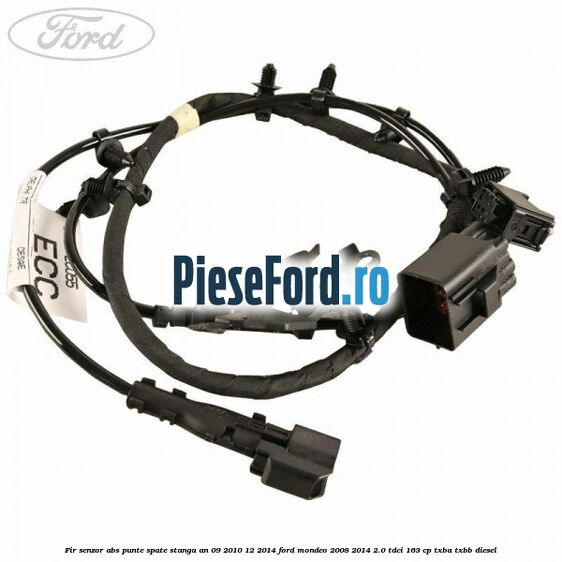 Fir senzor ABS punte spate stanga an 09/2010-12/2014 Ford Mondeo 2008-2014 2.0 TDCi 163 cp TXBA, TXBB diesel