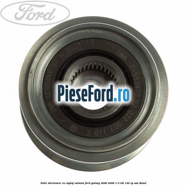 Fulie alternator cu cuplaj unisens Ford Galaxy 2000-2006 1.9 TDI 130 cp Fulie alternator cu cuplaj unisens Ford Galaxy 2000-2006 1.9 TDI 130 cp ASZ diesel