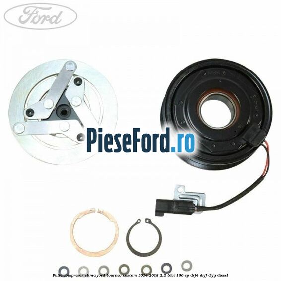 Fulie compresor clima Ford Tourneo Custom 2014-2018 2.2 TDCi 100 cp DRF4, DRFF, DRFG diesel