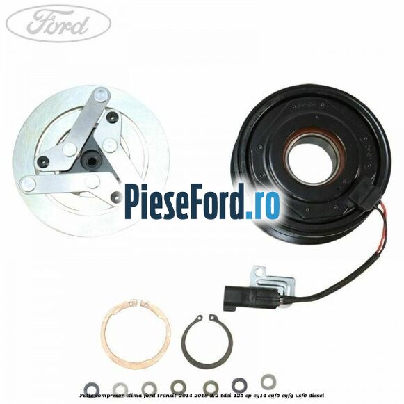 Fulie compresor clima Ford Transit 2014-2018 2.2 TDCi 125 cp CY14, CYF5, CYFG, USF6 diesel