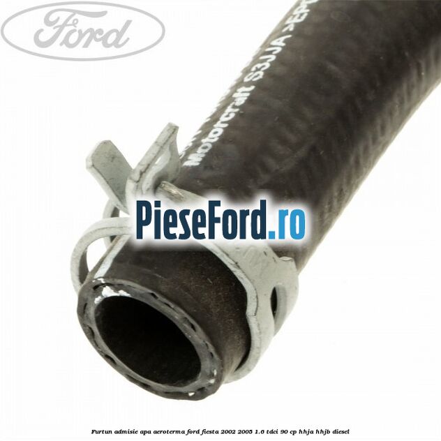 Furtun admisie apa aeroterma Ford Fiesta 2002-2005 1.6 TDCi 90 cp HHJA, HHJB diesel