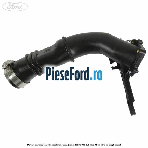 Furtun admisie clapeta acceleratie Ford Fiesta 2008-2012 1.6 TDCi 95 cp T3JA, TZJA, TZJB diesel