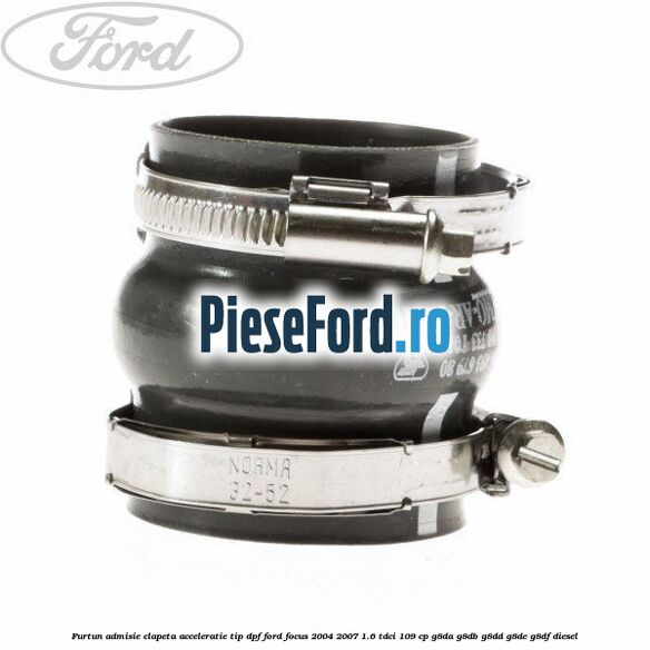 Furtun admisie clapeta acceleratie tip DPF Ford Focus 2004-2007 1.6 TDCi 109 cp G8DA, G8DB, G8DD, G8DE, G8DF diesel
