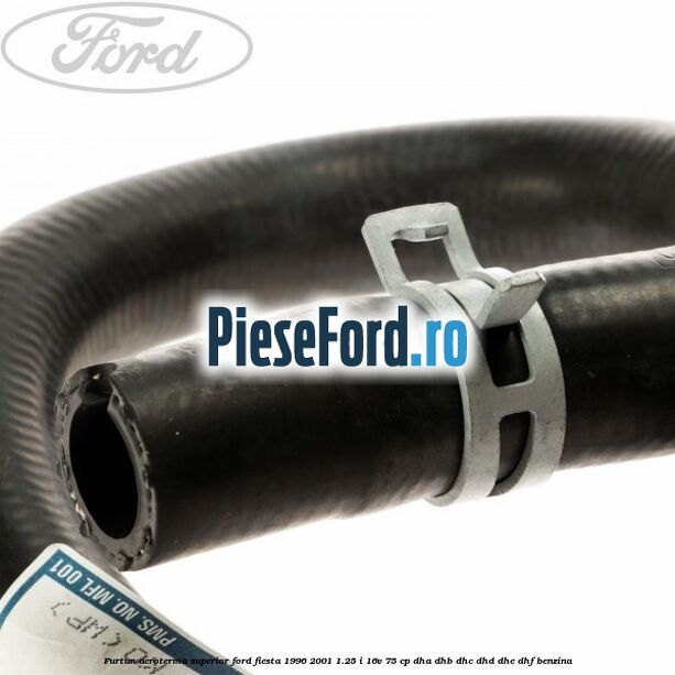 Furtun aeroterma superior Ford Fiesta 1996-2001 1.25 i 16V 75 cp DHA, DHB, DHC, DHD, DHE, DHF benzina