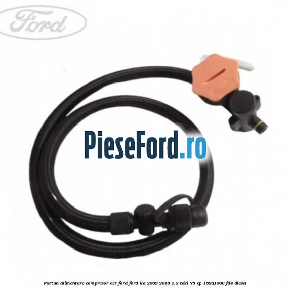 Furtun alimentare compresor aer Ford Ford Ka 2009-2016 1.3 TDCi 75 cp 169A1000, FD4 diesel