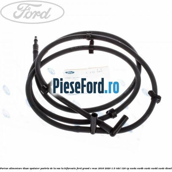 Furtun alimentare diuze spalator parbriz de la vas la bifurcatie Ford Grand C-Max 2016-2020 1.5 TDCi 120 cp XWDA, XWDB, XWDC, XWDD, XWDE diesel