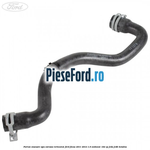 Furtun evacuare apa carcasa termostat Ford Focus 2011-2014 1.6 EcoBoost 182 cp Furtun evacuare apa carcasa termostat Ford Focus 2011-2014 1.6 EcoBoost 182 cp JTDA, JTDB benzina