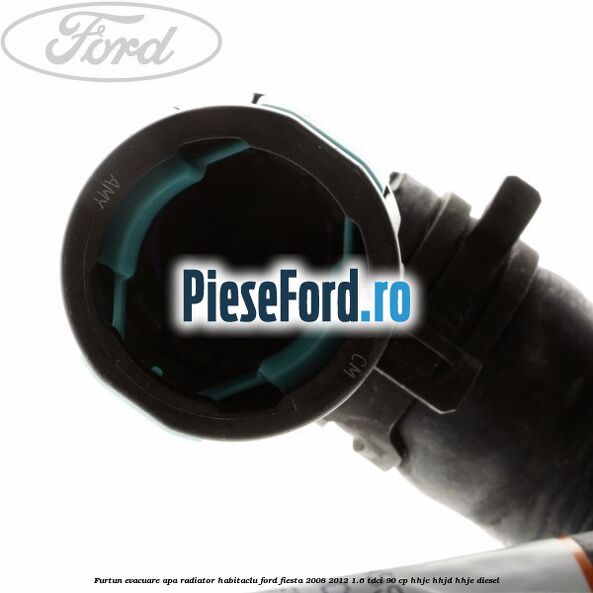 Furtun evacuare apa radiator habitaclu Ford Fiesta 2008-2012 1.6 TDCi 90 cp HHJC, HHJD, HHJE diesel