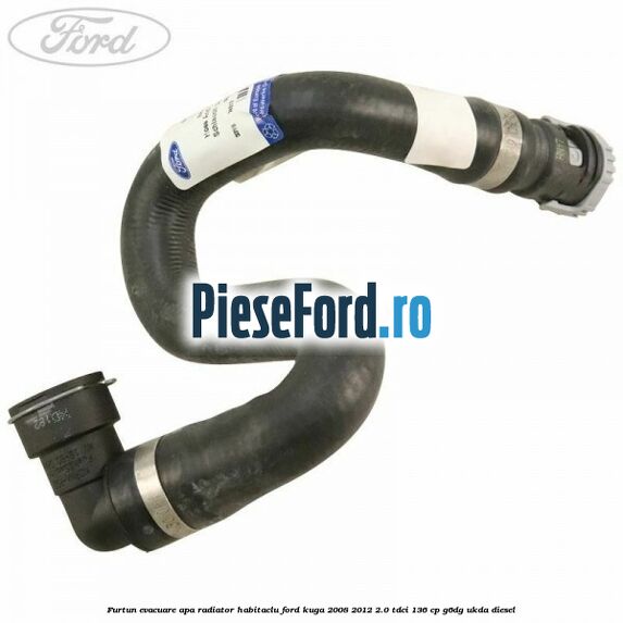 Furtun evacuare apa radiator habitaclu Ford Kuga 2008-2012 2.0 TDCi 136 cp G6DG, UKDA diesel