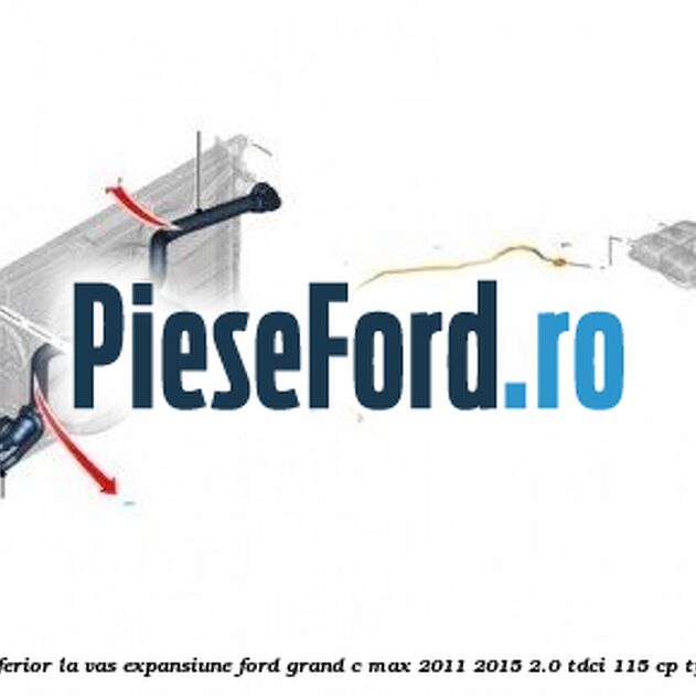 Furtun inferior la vas expansiune Ford Grand C-Max 2011-2015 2.0 TDCi 115 cp Furtun inferior la vas expansiune Ford Grand C-Max 2011-2015 2.0 TDCi 115 cp TYDA diesel