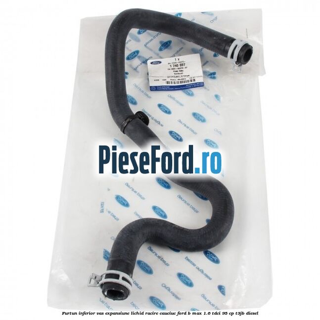 Furtun inferior vas expansiune lichid racire cauciuc Ford B-Max 1.6 TDCi 95 cp T3JB diesel