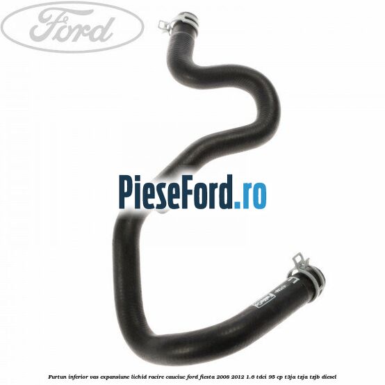 Furtun inferior vas expansiune lichid racire cauciuc Ford Fiesta 2008-2012 1.6 TDCi 95 cp T3JA, TZJA, TZJB diesel