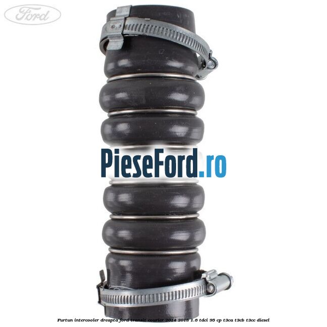 Furtun intercooler dreapta Ford Transit Courier 2014-2018 1.6 TDCi 95 cp T3CA, T3CB, T3CC diesel