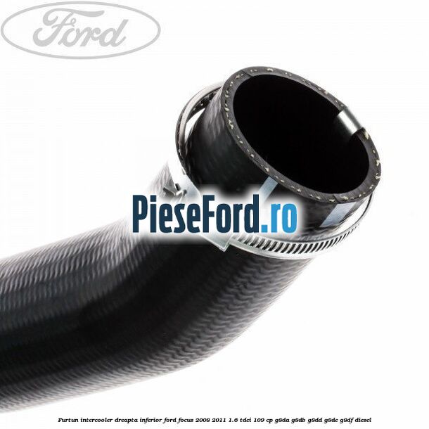 Furtun intercooler dreapta inferior Ford Focus 2008-2011 1.6 TDCi 109 cp Furtun intercooler dreapta inferior Ford Focus 2008-2011 1.6 TDCi 109 cp G8DA, G8DB, G8DD, G8DE, G8DF diesel