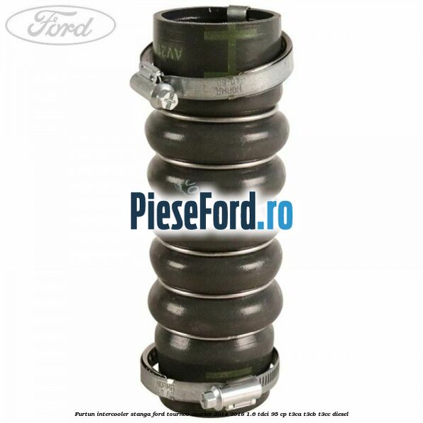 Furtun intercooler stanga Ford Tourneo Courier 2014-2018 1.6 TDCi 95 cp T3CA, T3CB, T3CC diesel
