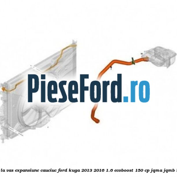 Furtun la vas expansiune, cauciuc Ford Kuga 2013-2016 1.6 EcoBoost 150 cp JQMA, JQMB benzina