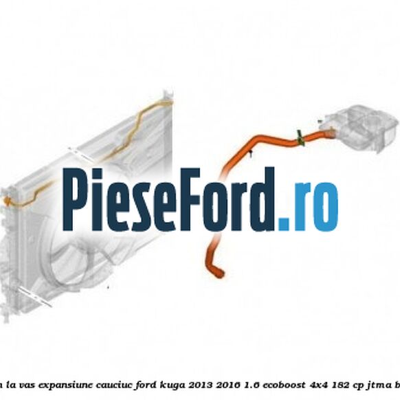 Furtun la vas expansiune, cauciuc Ford Kuga 2013-2016 1.6 EcoBoost 4x4 182 cp JTMA benzina