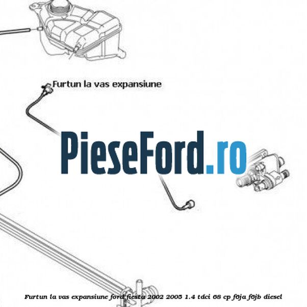 Furtun la vas expansiune Ford Fiesta 2002-2005 1.4 TDCi 68 cp F6JA, F6JB diesel