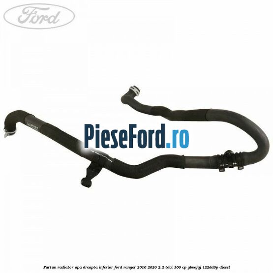 Furtun radiator apa dreapta inferior Ford Ranger 2016-2020 2.2 TDCi 160 cp GBVAJQJ, T22DD0P diesel
