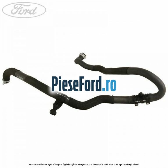 Furtun radiator apa dreapta inferior Ford Ranger 2016-2020 2.2 TDCi 4x4 131 cp T22DD0P diesel