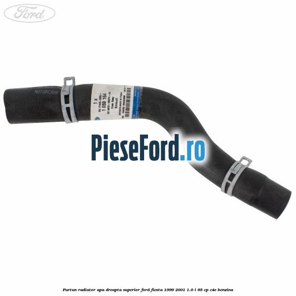 Furtun radiator apa dreapta superior Ford Fiesta 1996-2001 1.0 i 65 cp C4E benzina
