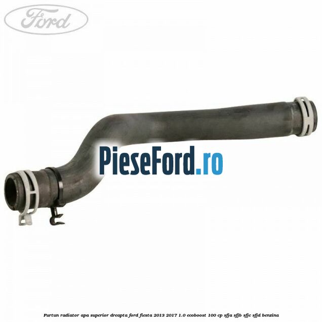 Furtun radiator apa superior, dreapta Ford Fiesta 2013-2017 1.0 EcoBoost 100 cp SFJA, SFJB, SFJC, SFJD benzina