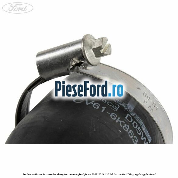 Furtun radiator intercooler dreapta Econetic Ford Focus 2011-2014 1.6 TDCi ECOnetic 105 cp NGDA, NGDB diesel
