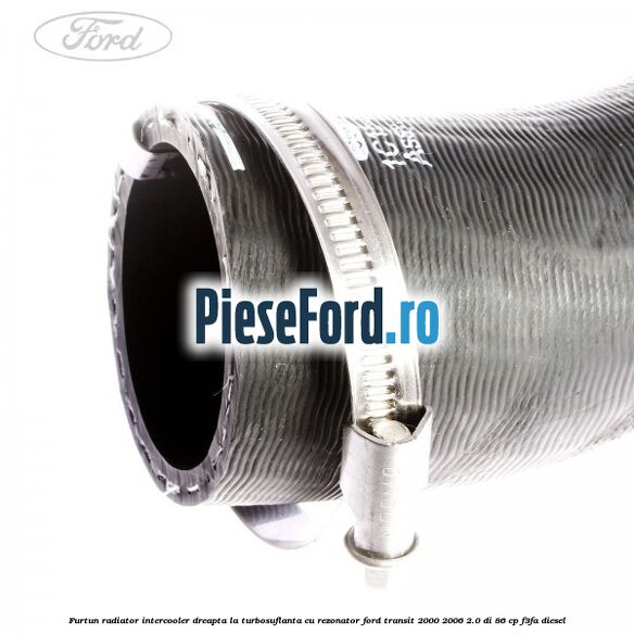 Furtun radiator intercooler dreapta la turbosuflanta cu rezonator Ford Transit 2000-2006 2.0 DI 86 cp F3FA diesel