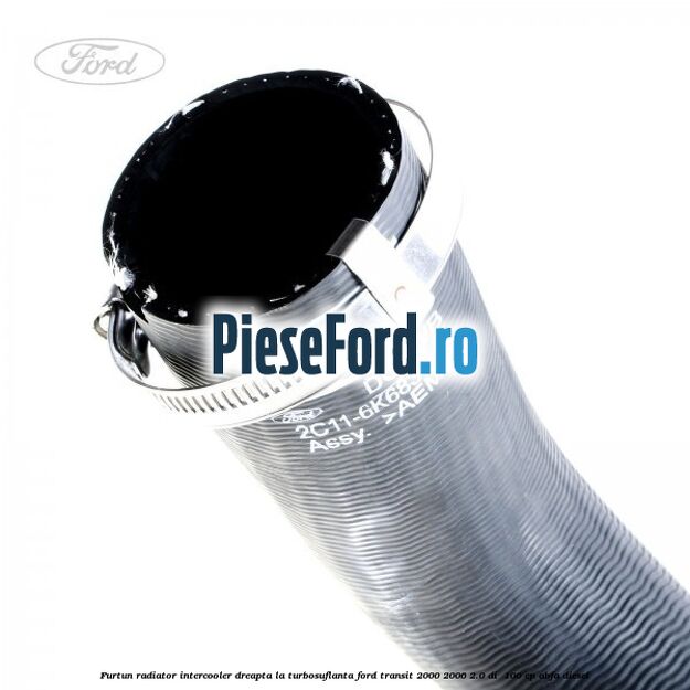 Furtun radiator intercooler dreapta la turbosuflanta Ford Transit 2000-2006 2.0 DI  100 cp ABFA diesel