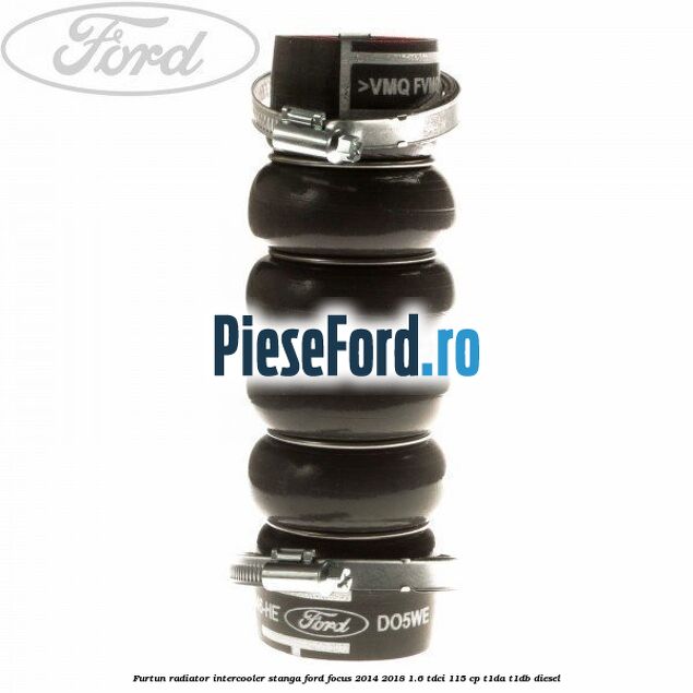 Furtun radiator intercooler stanga Ford Focus 2014-2018 1.6 TDCi 115 cp T1DA, T1DB diesel