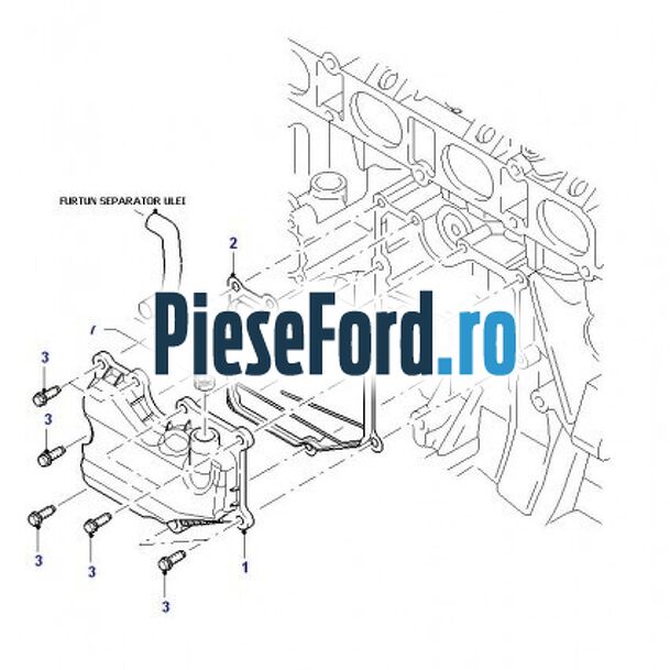 Furtun separator ulei dupa an 02/2004 Ford Mondeo 2000-2007 2.0 16V 146 cp CJBA, CJBB benzina
