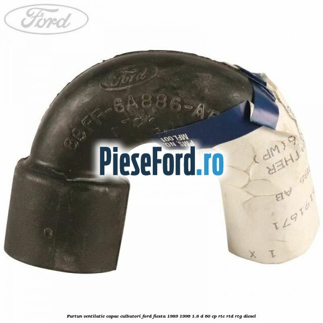Furtun ventilatie capac culbutori Ford Fiesta 1989-1996 1.8 D 60 cp RTC, RTD, RTG diesel