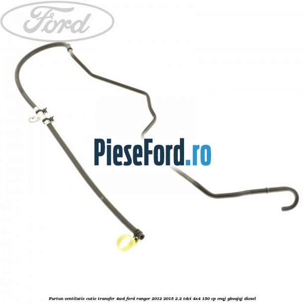 Furtun ventilatie cutie transfer 4WD Ford Ranger 2012-2015 2.2 TDCi 4x4 150 cp ENQJ, GBVAJQJ diesel