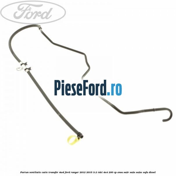 Furtun ventilatie cutie transfer 4WD Ford Ranger 2012-2015 3.2 TDCi 4x4 200 cp ENSA, SA2R, SA2S, SA2W, SAFA diesel