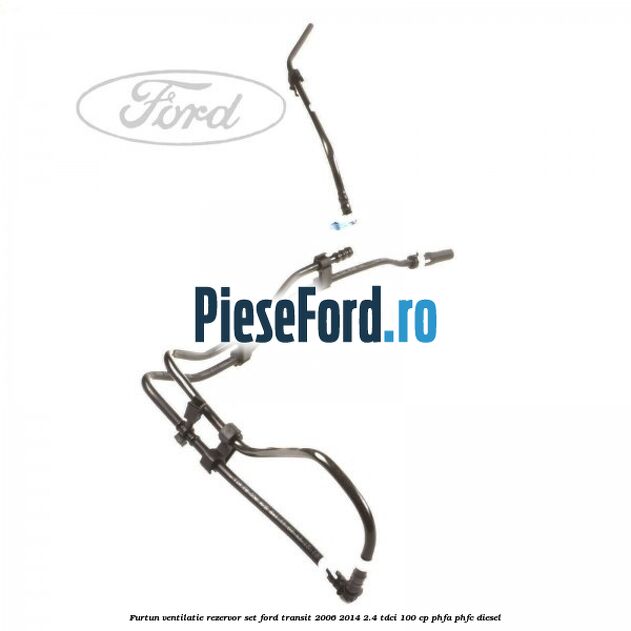 Furtun ventilatie rezervor set Ford Transit 2006-2014 2.4 TDCi 100 cp PHFA, PHFC diesel