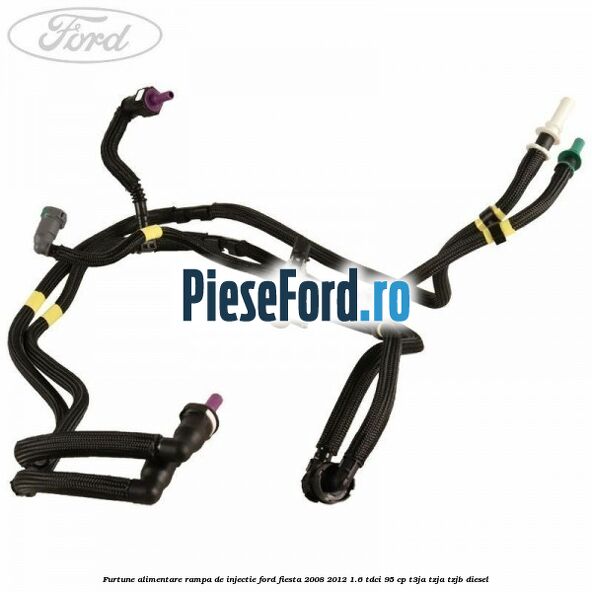Furtune alimentare rampa de injectie Ford Fiesta 2008-2012 1.6 TDCi 95 cp T3JA, TZJA, TZJB diesel