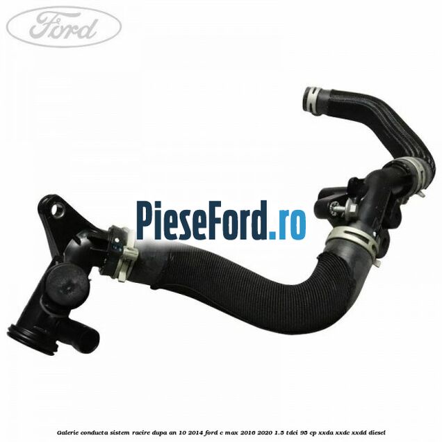 Galerie conducta sistem racire dupa an 10/2014 Ford C-Max 2016-2020 1.5 TDCi 95 cp XXDA, XXDC, XXDD diesel