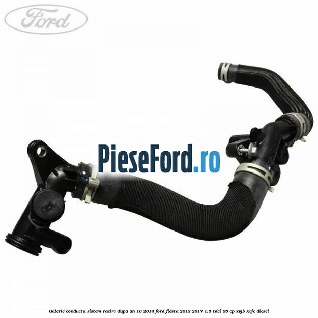 Galerie conducta sistem racire dupa an 10/2014 Ford Fiesta 2013-2017 1.5 TDCi 95 cp XVJB, XVJC diesel