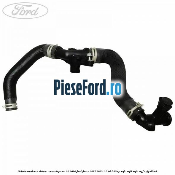 Galerie conducta sistem racire dupa an 10/2014 Ford Fiesta 2017-2023 1.5 TDCi 85 cp XUJC, XUJD, XUJE, XUJF, XUJG diesel