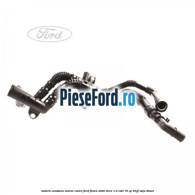 Galerie conducta sistem racire Ford Fiesta 2008-2012 1.6 TDCi 75 cp HHJF, UBJA diesel
