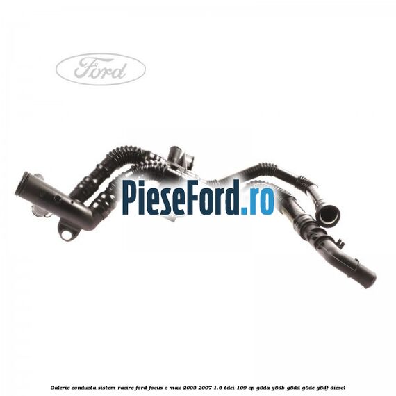 Galerie conducta sistem racire Ford Focus C-Max 2003-2007 1.6 TDCi 109 cp G8DA, G8DB, G8DD, G8DE, G8DF diesel