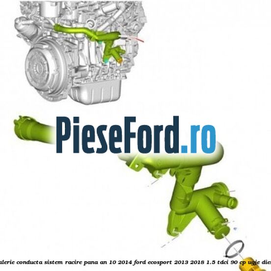 Galerie conducta sistem racire pana an 10/2014 Ford EcoSport 2013-2018 1.5 TDCi 90 cp Galerie conducta sistem racire pana an 10/2014 Ford EcoSport 2013-2018 1.5 TDCi 90 cp UGJE diesel