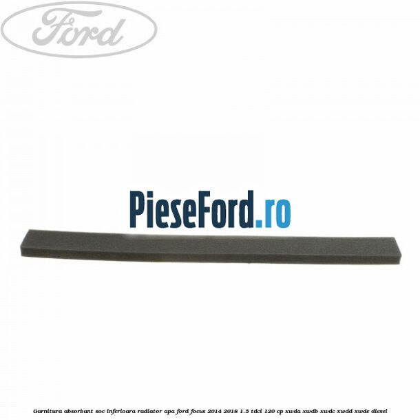 Garnitura absorbant soc inferioara radiator apa Ford Focus 2014-2018 1.5 TDCi 120 cp XWDA, XWDB, XWDC, XWDD, XWDE diesel
