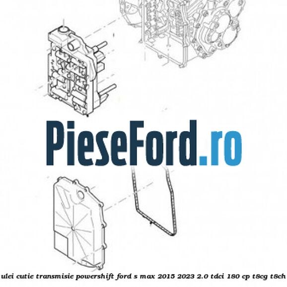 Garnitura baie ulei cutie transmisie PowerShift Ford S-Max 2015-2023 2.0 TDCi 180 cp T8CG, T8CH, T8CI, T8CJ diesel