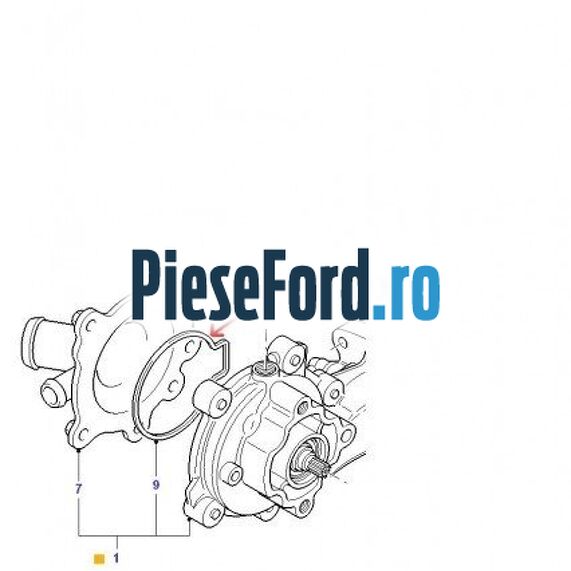 Garnitura, capac pompa apa Ford Mondeo 2000-2007 2.0 TDCi 131 cp FMBA, N7BA, N7BB diesel