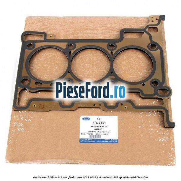 Garnitura, chiulasa 0.7 mm Ford C-Max 2011-2015 1.0 EcoBoost 125 cp M1DA, M1DD benzina